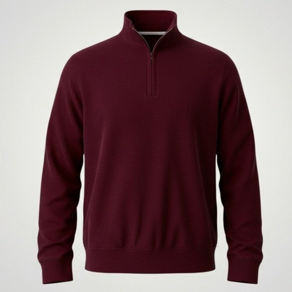 UNTUCKit Corral Quarter Zip Pullover Men Large Burgundy Preppy Layering Fall